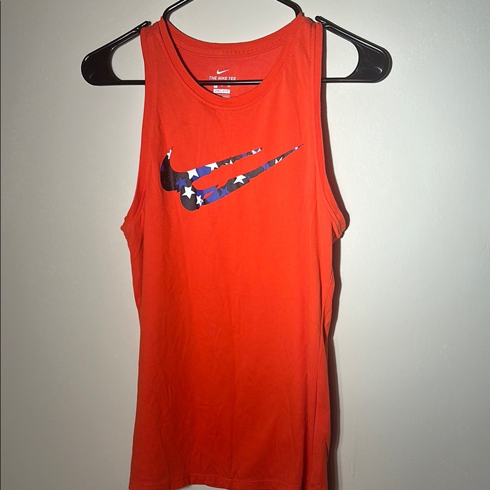 NWOT Nike Red Tank Top with Starry Swoosh